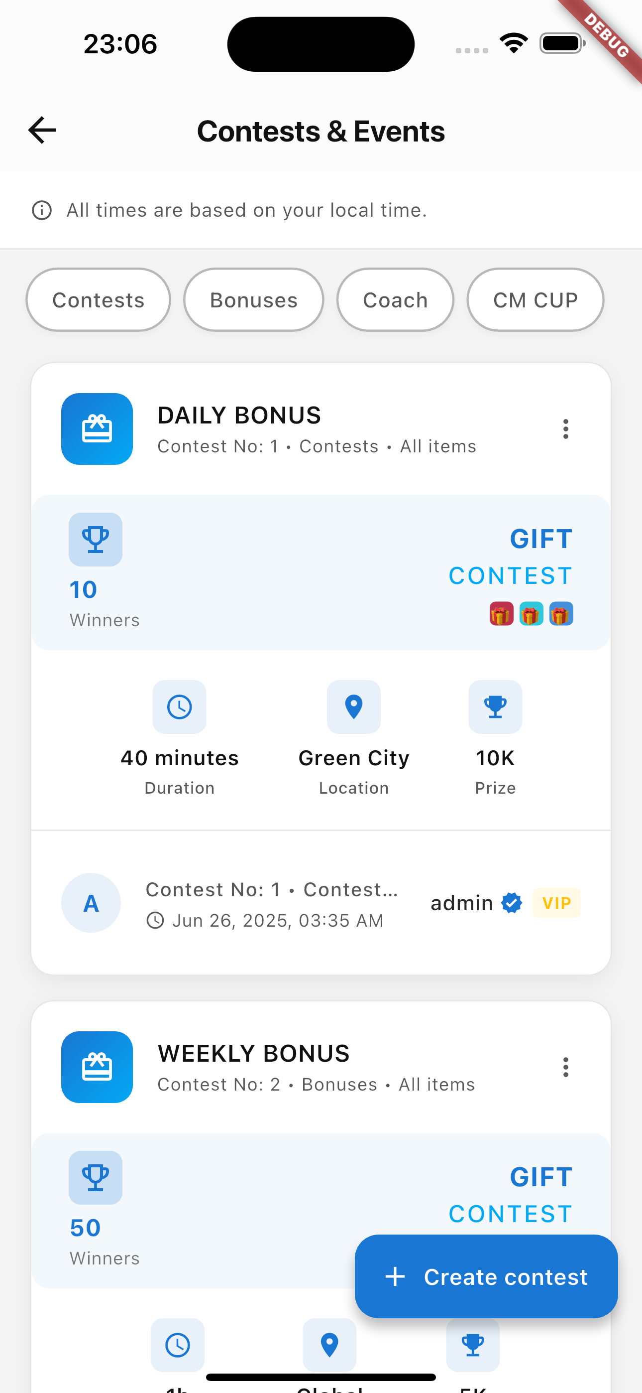ChatMini Events - Join exciting contests