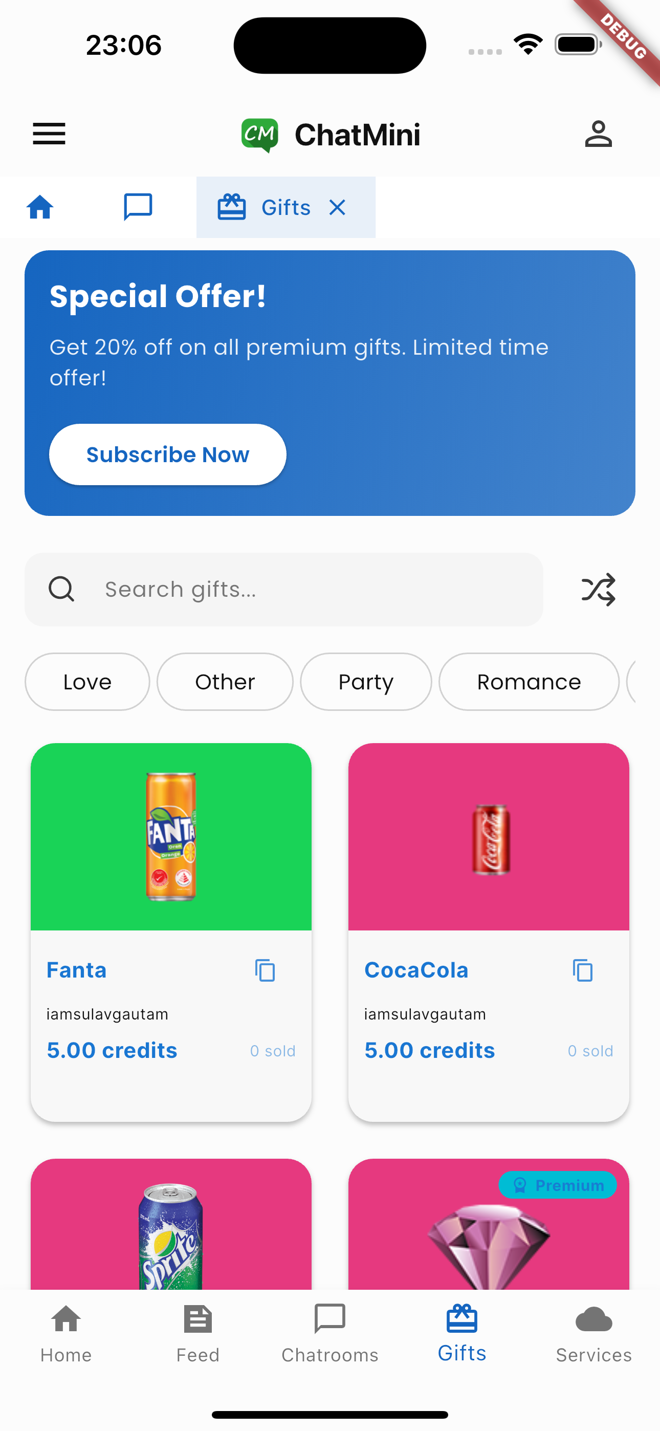 ChatMini Gifts - Send gifts and rewards to friends